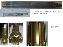 Zuanshan QL 60 DTH Hammers D165mm DTH Drill Bits Flat Face Spherical Buttons